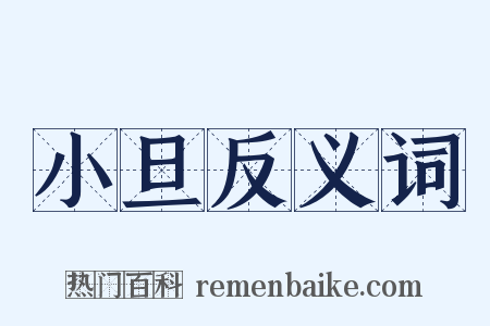 小旦反义词是什么意思的图片